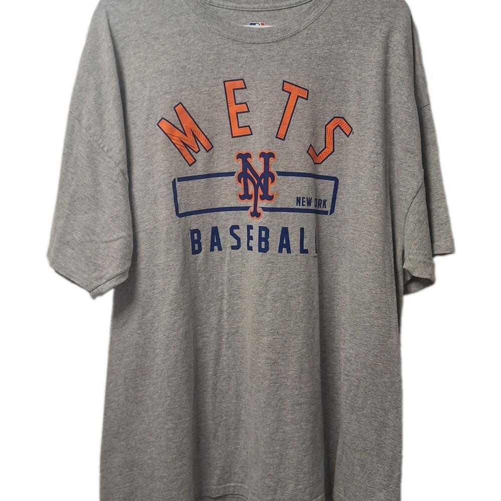 MLB New York Mets Cotton Tee, Genuine Gray Men’s Size 2XL Big Tall Great Cond 2X